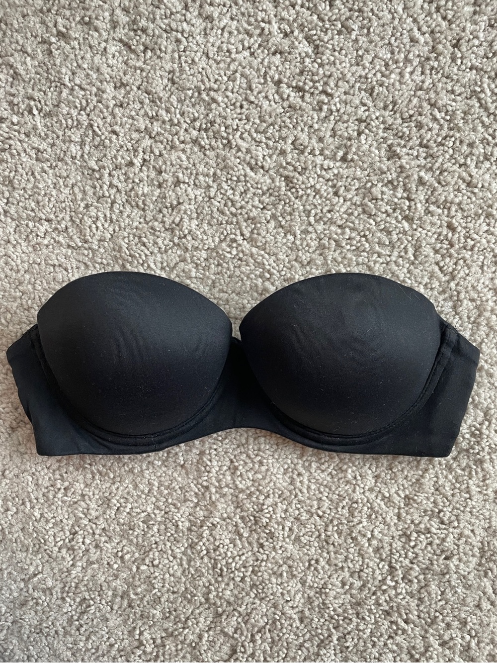 Soma Black Lightly Lined Molded Cups Embraceable Strapless Bra Size 32C